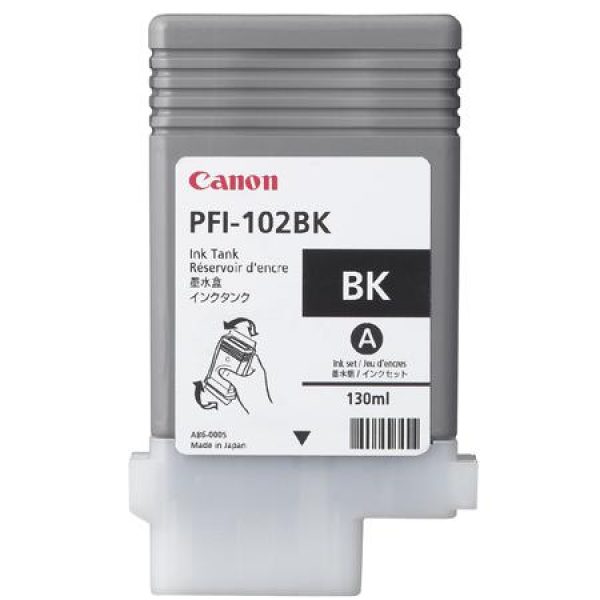 Canon Dye Ink Tank PFI-102 Black for iPF500, iPF600, iPF700