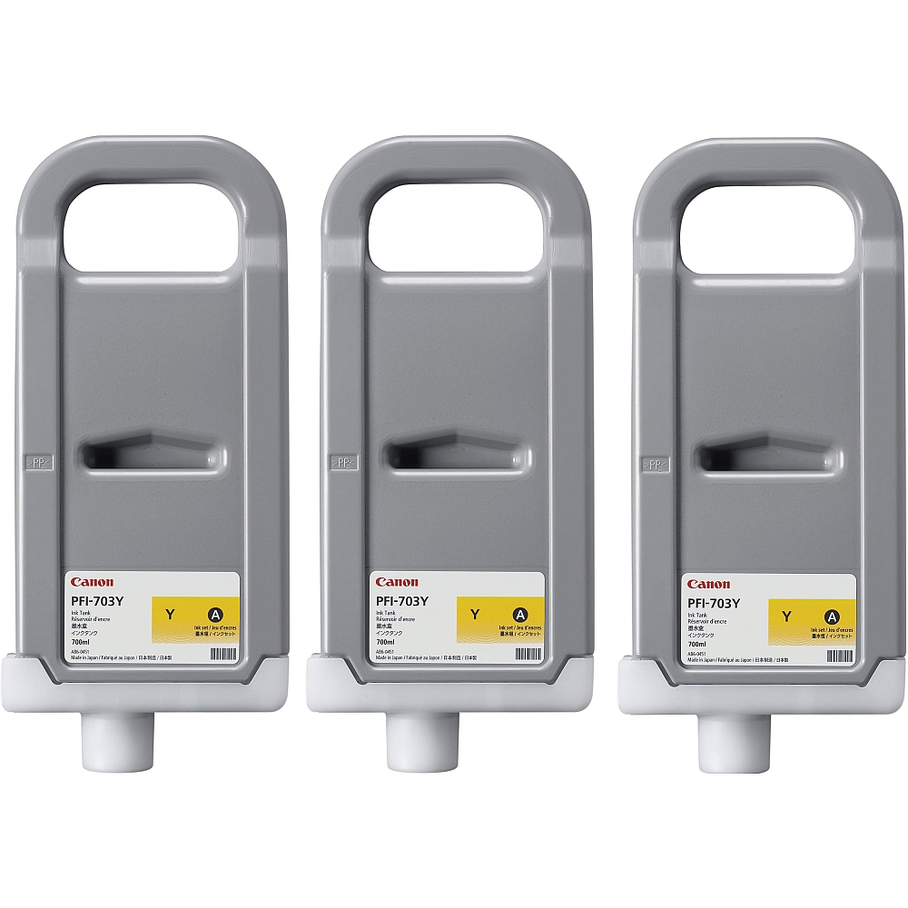 Canon Ink Tank PFI-703, Yellow (3 pcs)