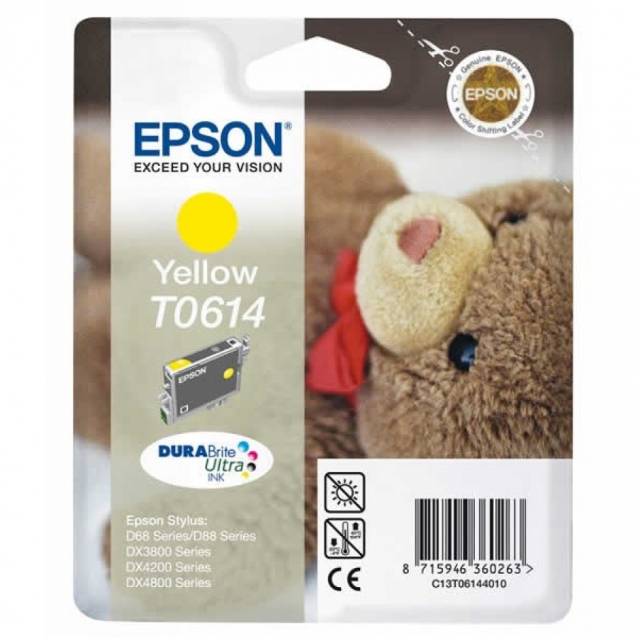 Epson T061 Yellow Ink Cartridge - Retail Pack (untagged)