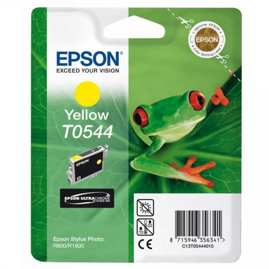 Epson T0544 Yellow Cartridge - Retail Pack (untagged) for Stylus Photo R800/1800