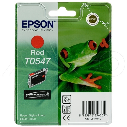 Epson T0547 Red Cartridge - Retail Pack (untagged) for Stylus Photo R800/1800