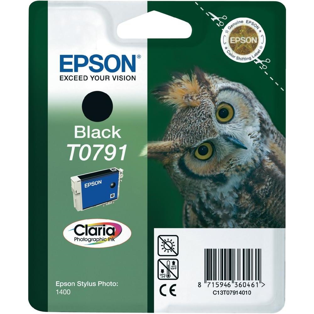 Epson T0791 Black Ink Cartridge - Retail Pack (untagged)