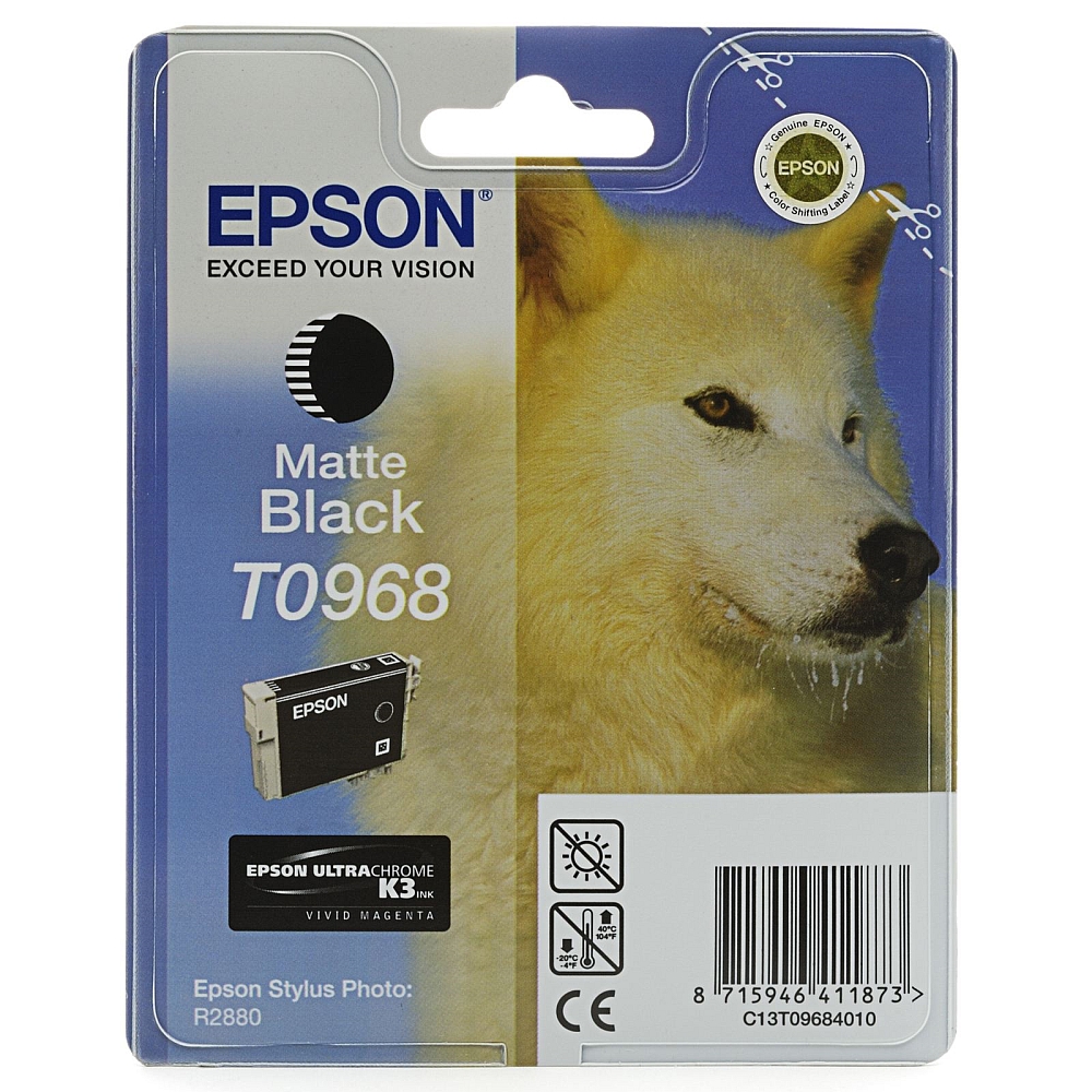 Epson T096 Matte Black Cartridge - Retail Pack (untagged) for Epson Stylus Photo R2880