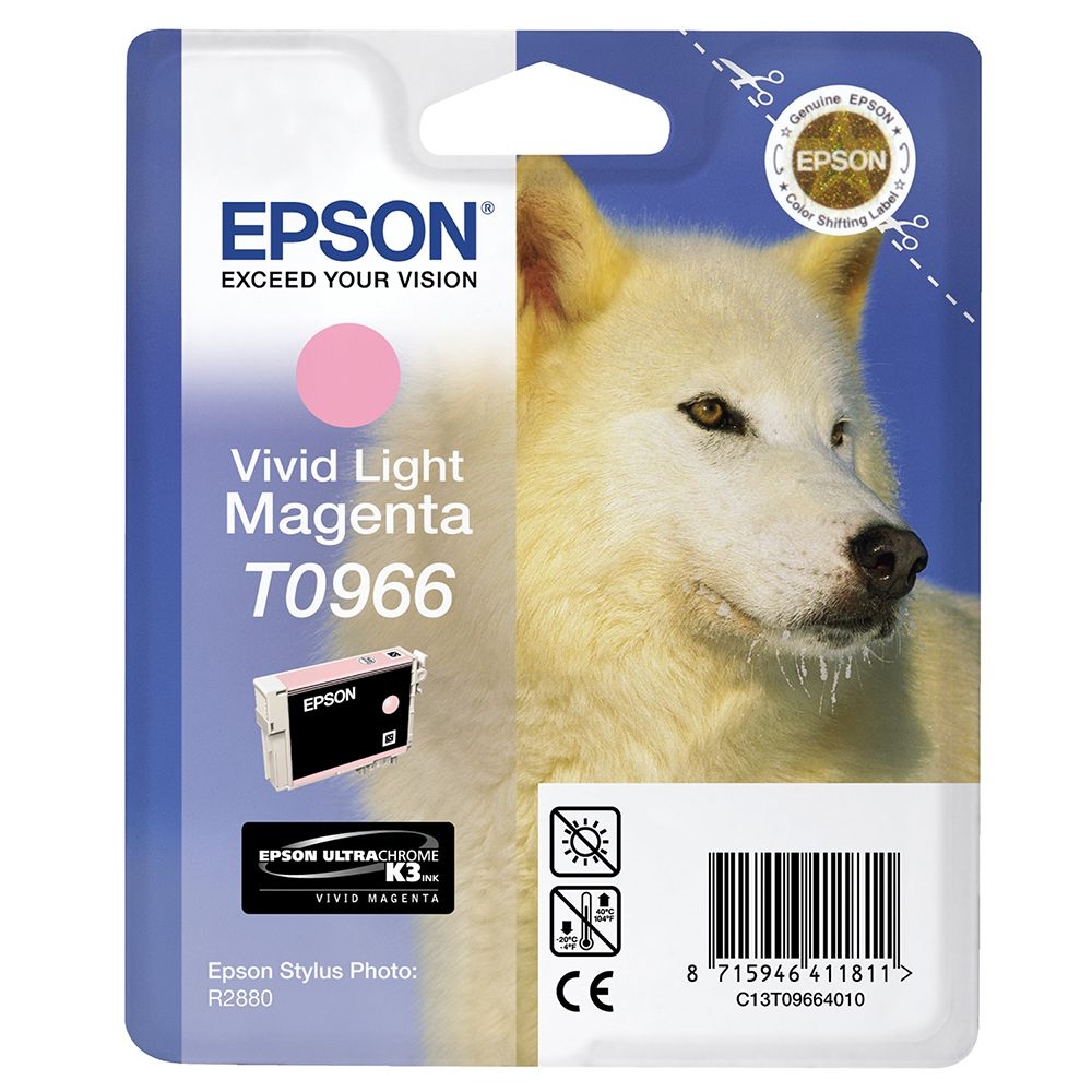 Epson T096 Vivid Light Magenta Cartridge - Retail Pack (untagged) for Epson Stylus Photo R2880