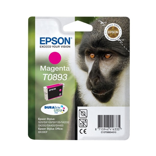 Epson T0893 Magenta Ink Cartridge - Retail Pack (untagged)