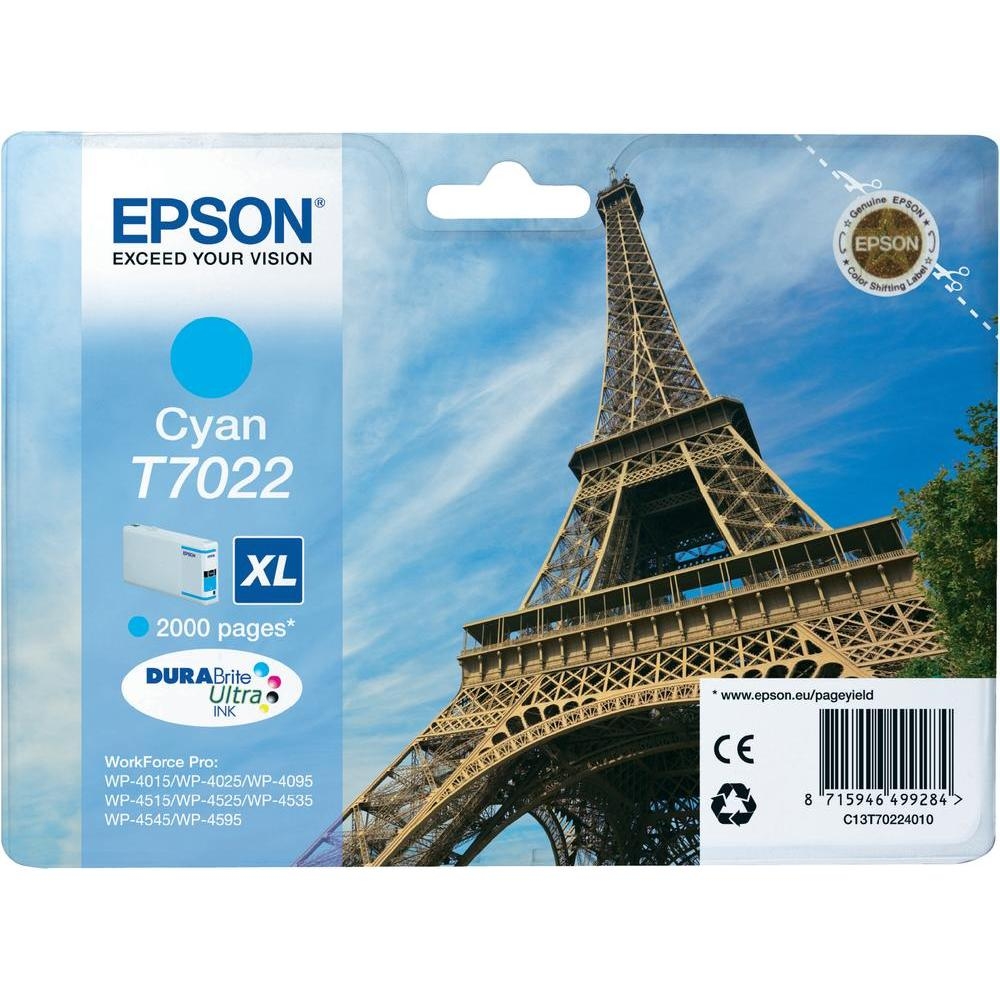 Epson WP4000/4500 Series Ink Cartridge XL Cyan 2k