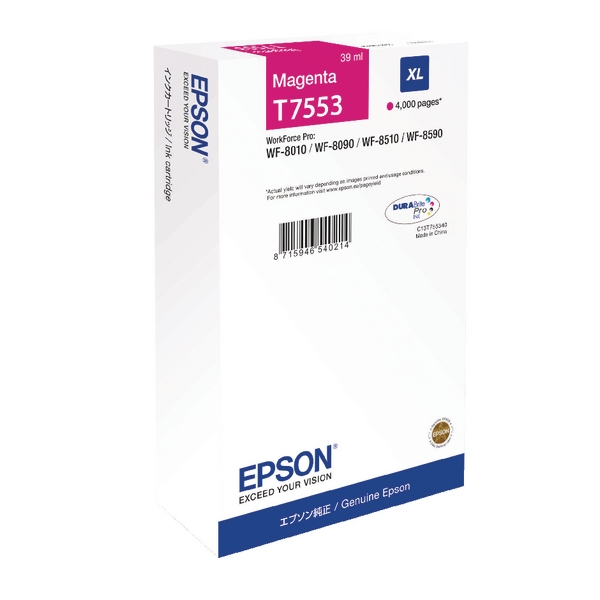 Epson WF-8xxx Series Ink Cartridge XL Magenta