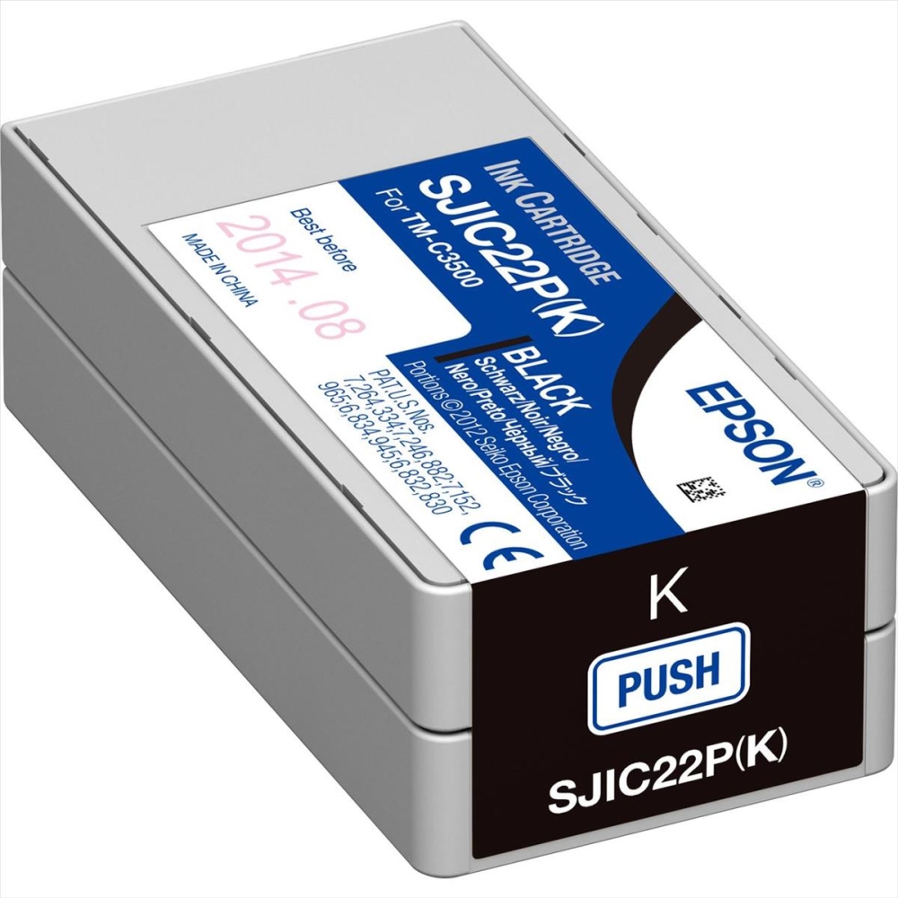 Epson SJIC22P(K): Ink cartridge for ColorWorks C3500 (Black)