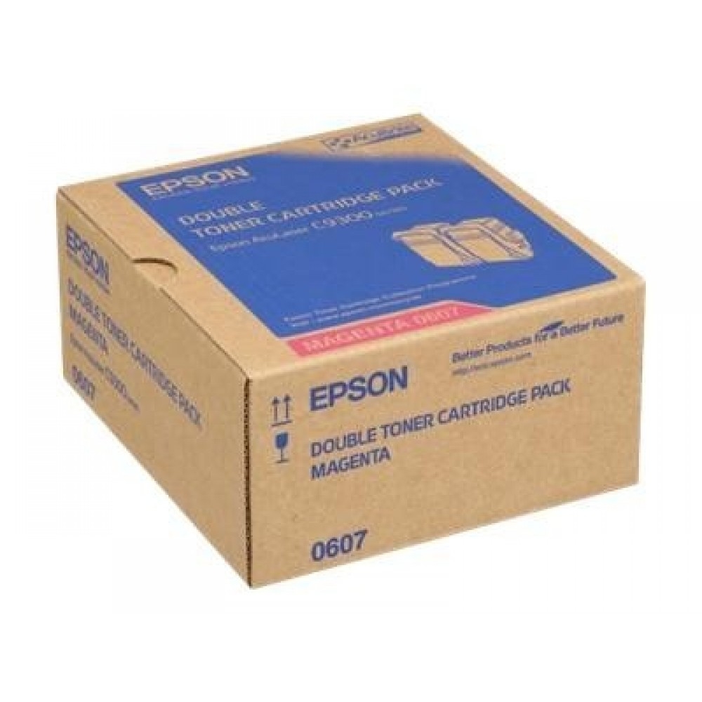 Epson AL-C9300N Double Pack Toner Cartridge Magenta, 7.5k x2