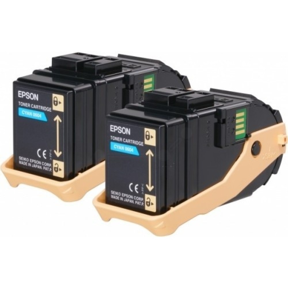 Epson AL-C9300N Double Pack Toner Cartridge Cyan, 7.5k x2