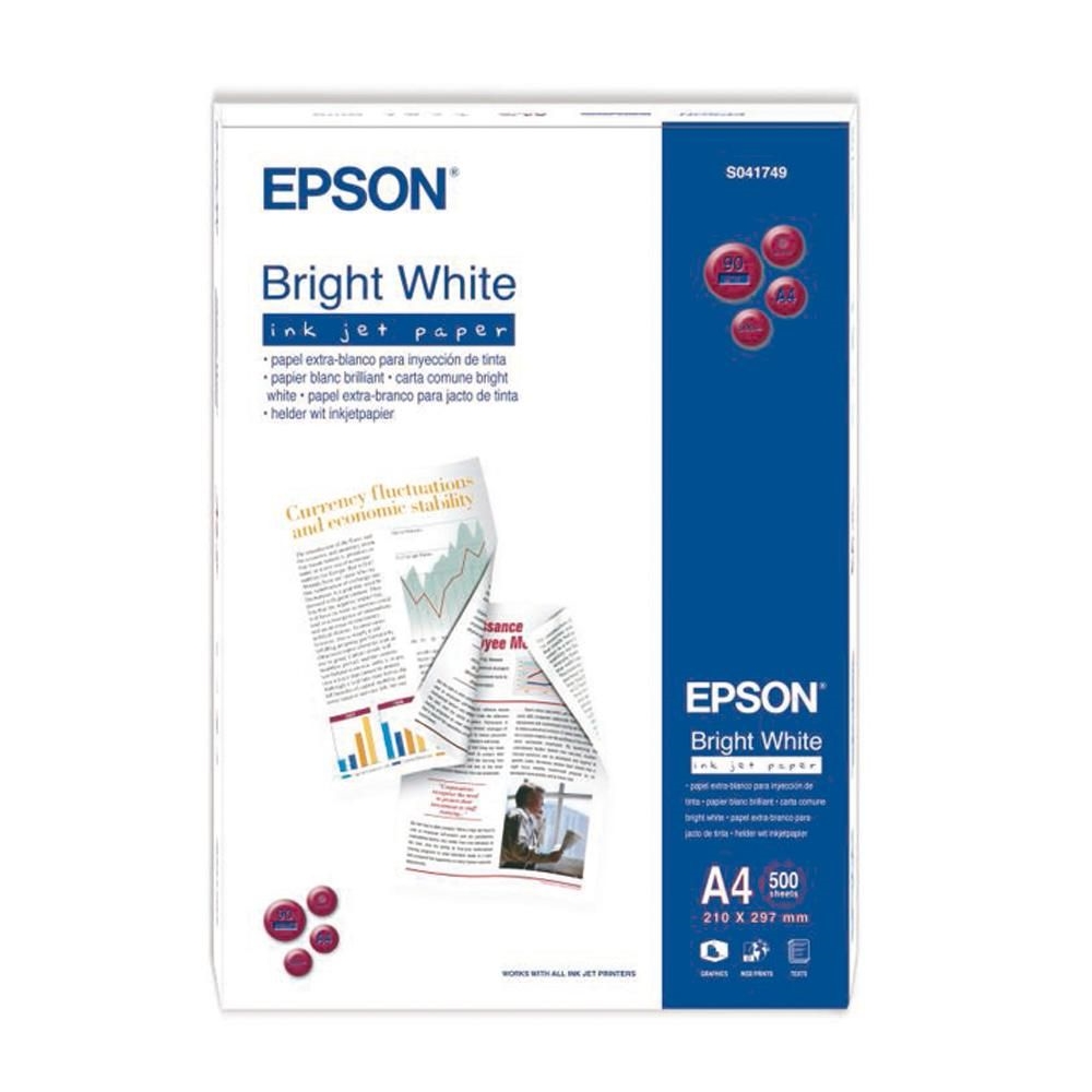 Epson Bright White Ink Jet Paper, DIN A4, 90g/m2, 500 Blatt