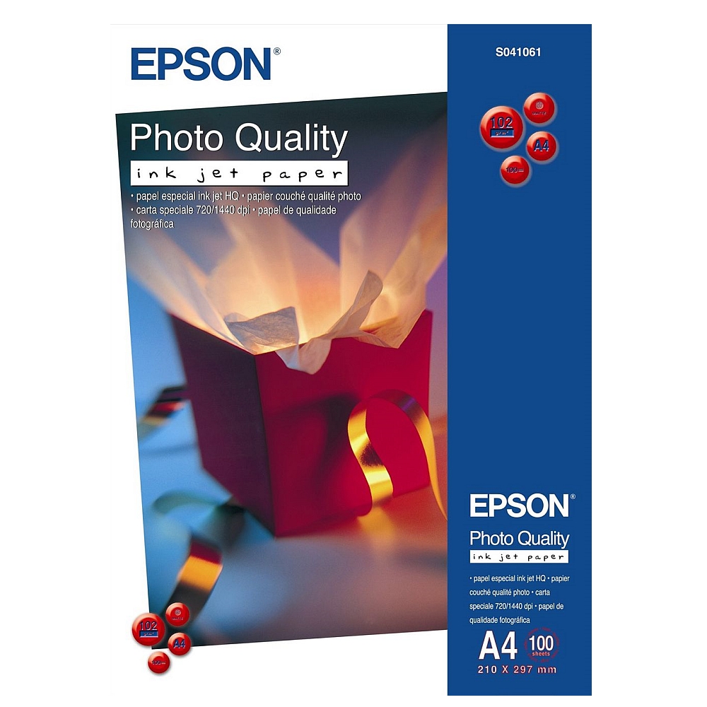 Epson Photo Quality Ink Jet Paper, DIN A4, 102 g/m2, 100 Blatt