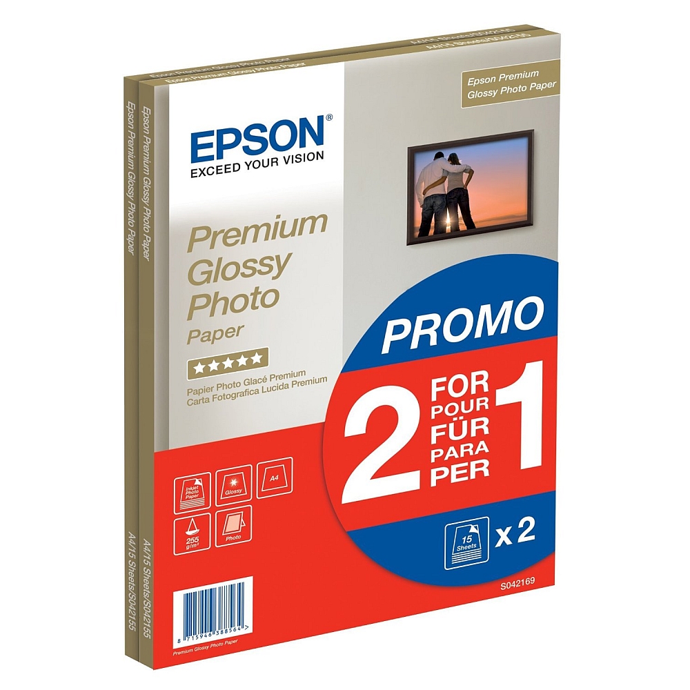 Epson Premium Glossy Photo Paper, DIN A4, 255g/m2, 30 Blatt