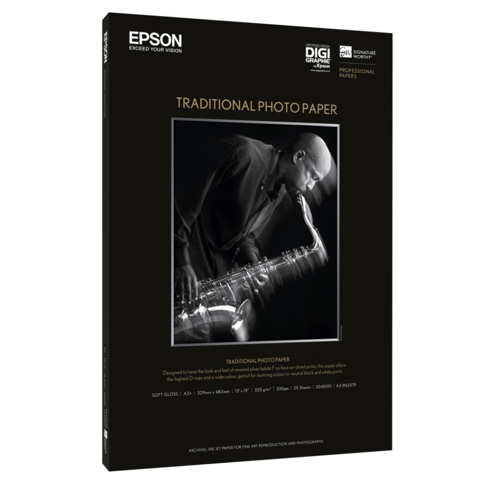 Epson Traditional Photo Paper, DIN A4, 330g/m2, 25 Blatt