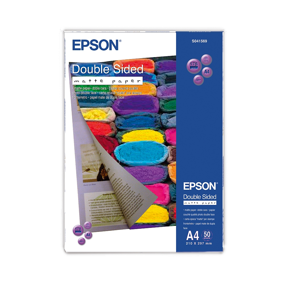 Epson Double-Sided Matte Paper, DIN A4, 178g/m2, 50 Blatt