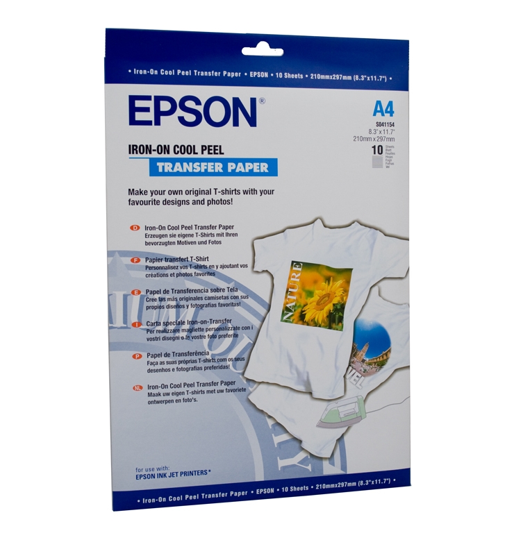 Epson Iron-on-transfer Paper, DIN A4, 124g/m2, 10 Blatt