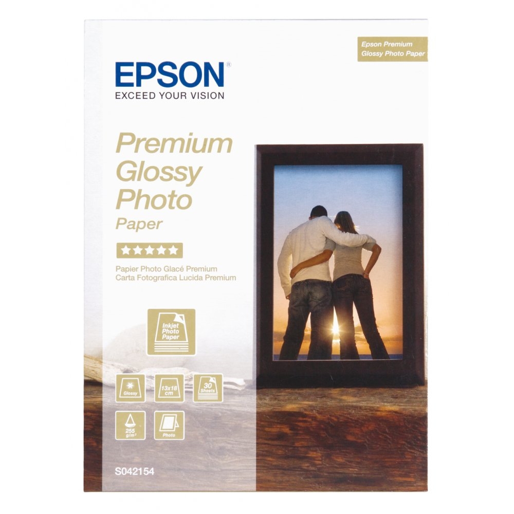Epson Premium Glossy Photo Paper, 130 x 180 mm, 255g/m2, 30 Blatt