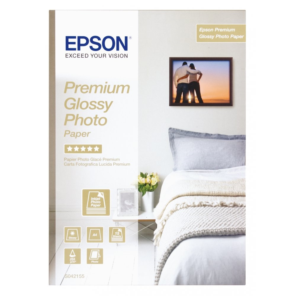 Epson Premium Glossy Photo Paper, DIN A4, 255g/m2, 15 Blatt