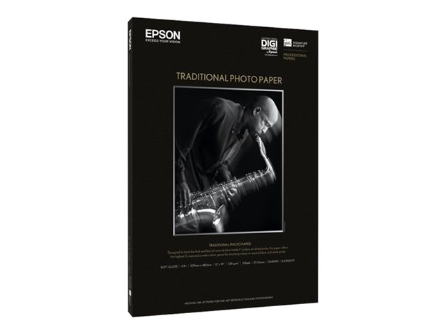 Epson Traditional Photo Paper, 24" x 36", 330g/m2, 25 Sheets