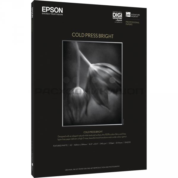 Epson Cold Press Bright, DIN A2, 25 Sheets