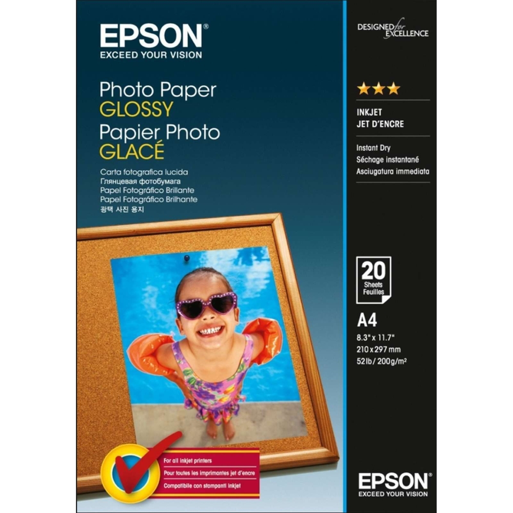 Epson Photo Paper Glossy, A4, 200g/m2, 20 sheets
