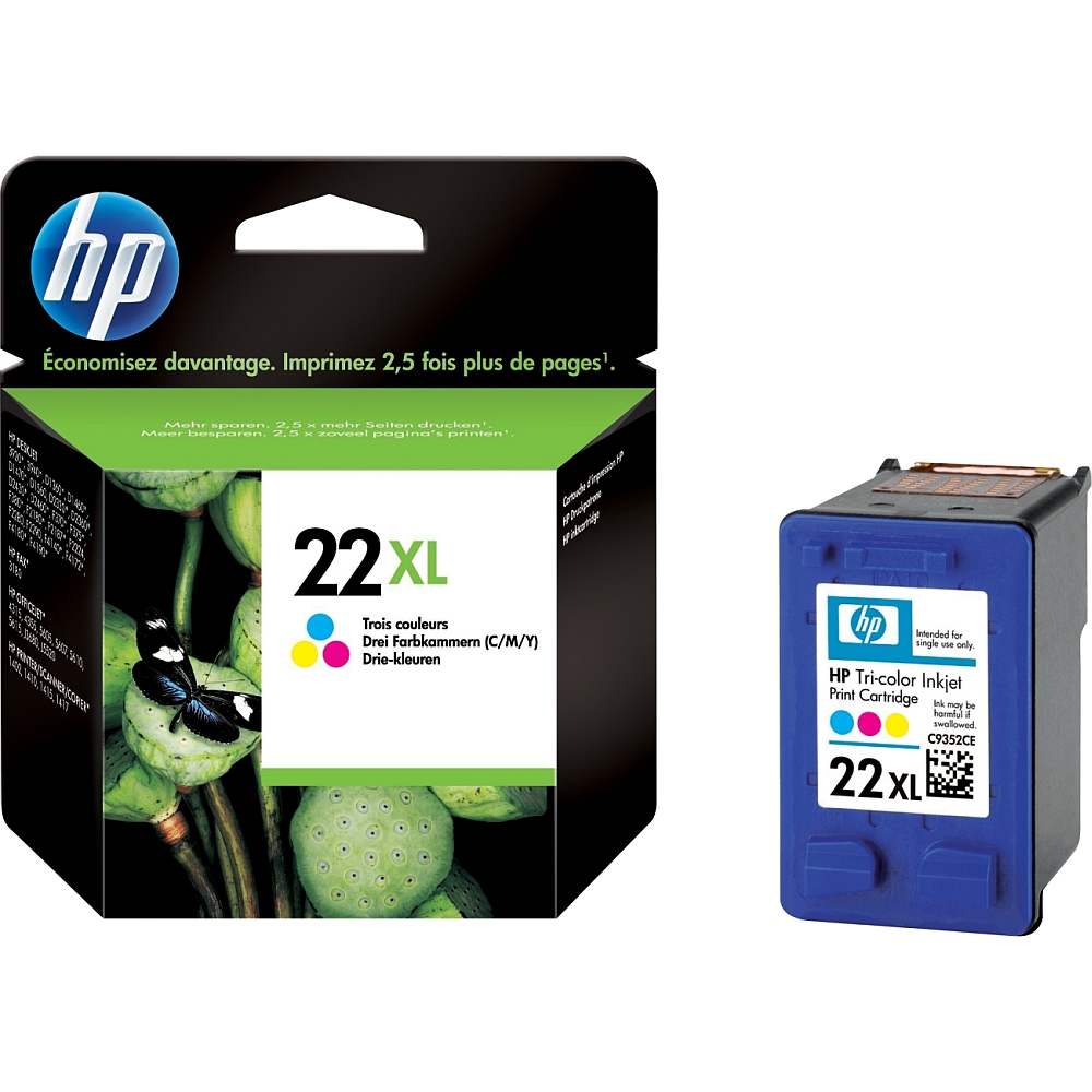 HP 22XL Tri-color Inkjet Print Cartridge