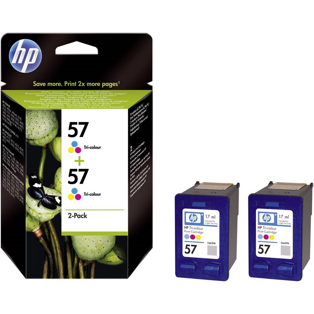 HP 57 2-pack Tri-color Inkjet Print Cartridges