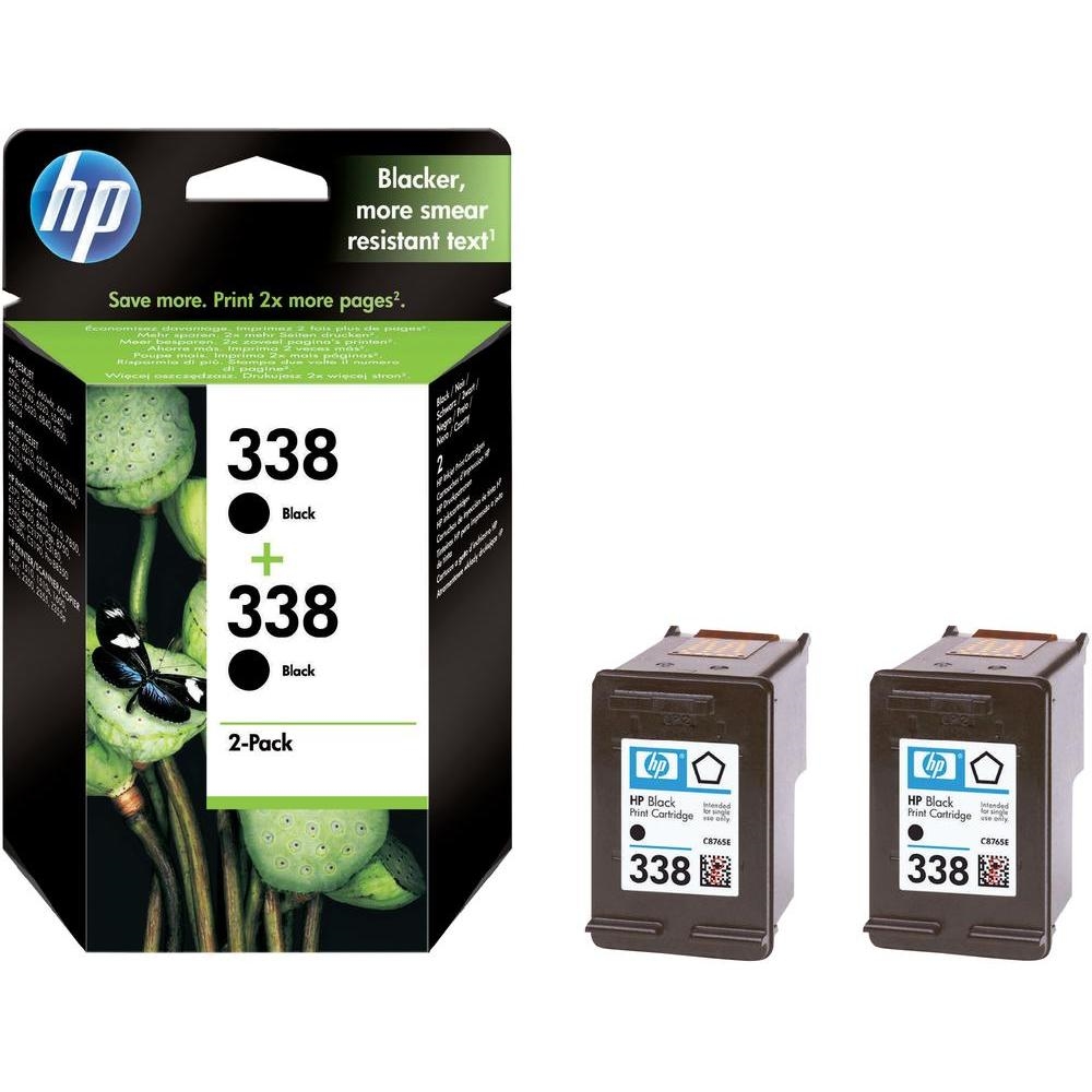 HP 338 2-pack Black Inkjet Print Cartridges