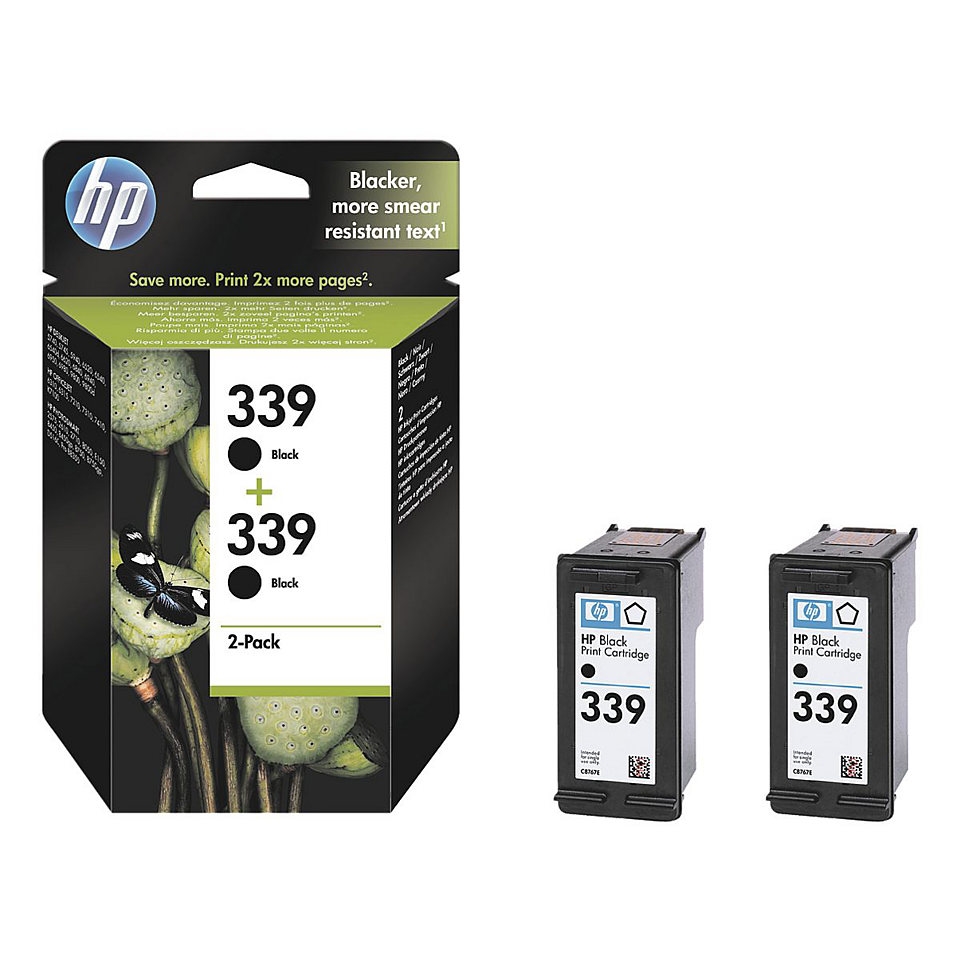 HP 339 2-pack Black Inkjet Print Cartridges
