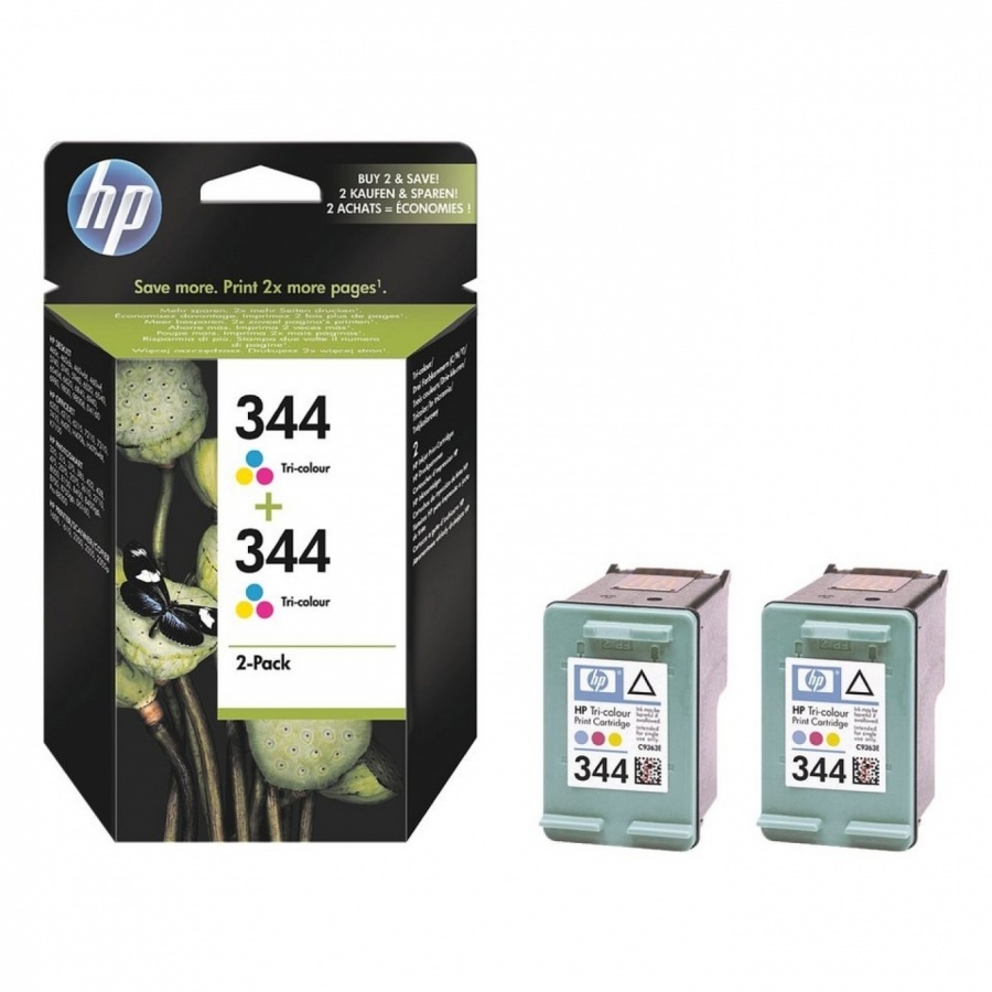 HP 344 2-pack Tri-color Inkjet Print Cartridges