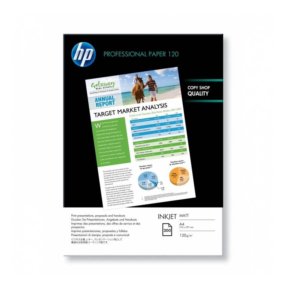 HP Professional Matt Inkjet Paper-200 sht/A4/210 x 297 mm