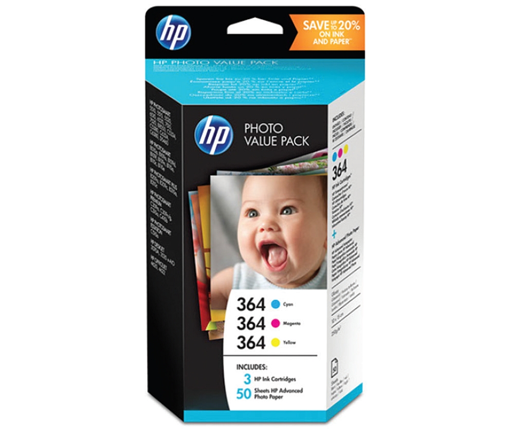HP 364 Series Photo Value Pack-50 sht/10 x 15 cm