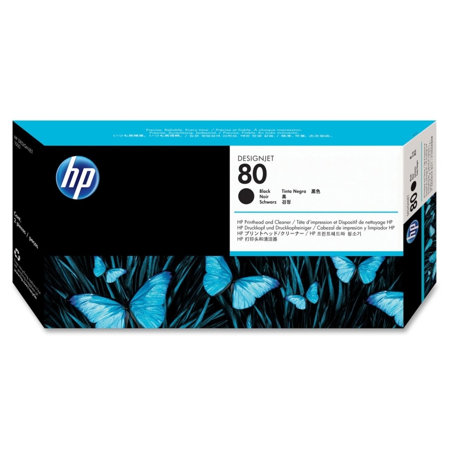 HP 80 Black Printhead and Printhead Cleaner