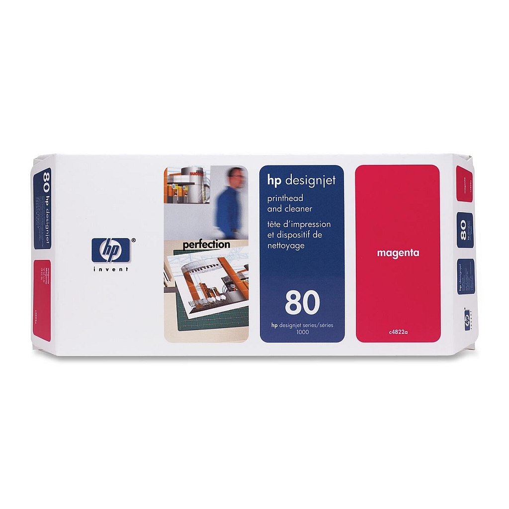 HP 80 Magenta Printhead and Printhead Cleaner
