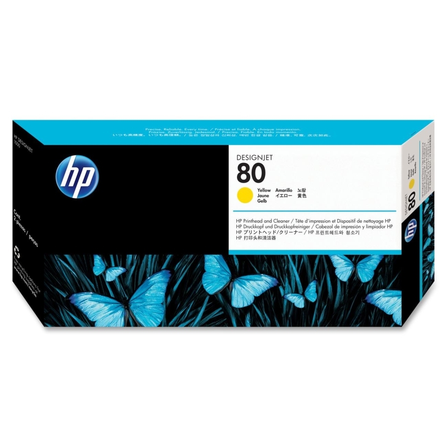 HP 80 Yellow Printhead and Printhead Cleaner