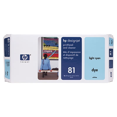 HP 81 Light Cyan Dye Printhead and Printhead Cleaner