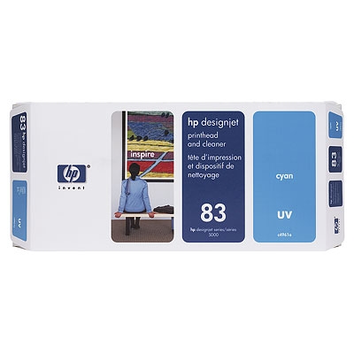 HP 83 Cyan UV Printhead and Printhead Cleaner