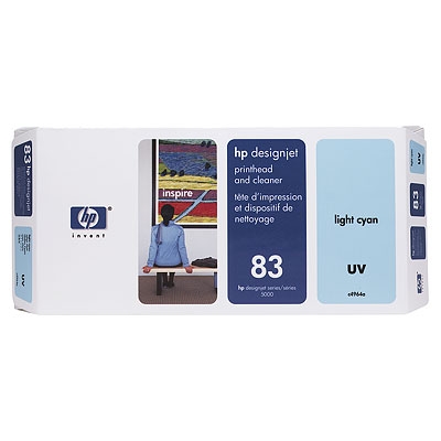 HP 83 Light Cyan UV Printhead and Printhead Cleaner