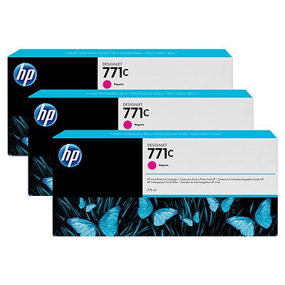 HP 771C 3-pack 775-ml Magenta Designjet Ink Cartridges