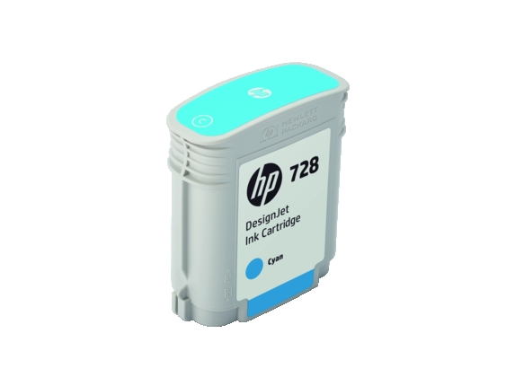 HP 728 40-ml Cyan DesignJet Ink Cartridge