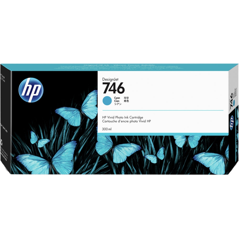 HP 746 300-ml Cyan DesignJet Ink Cartridge