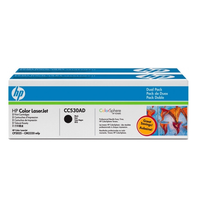 HP 304A 2-pack Black Original LaserJet Toner Cartridges