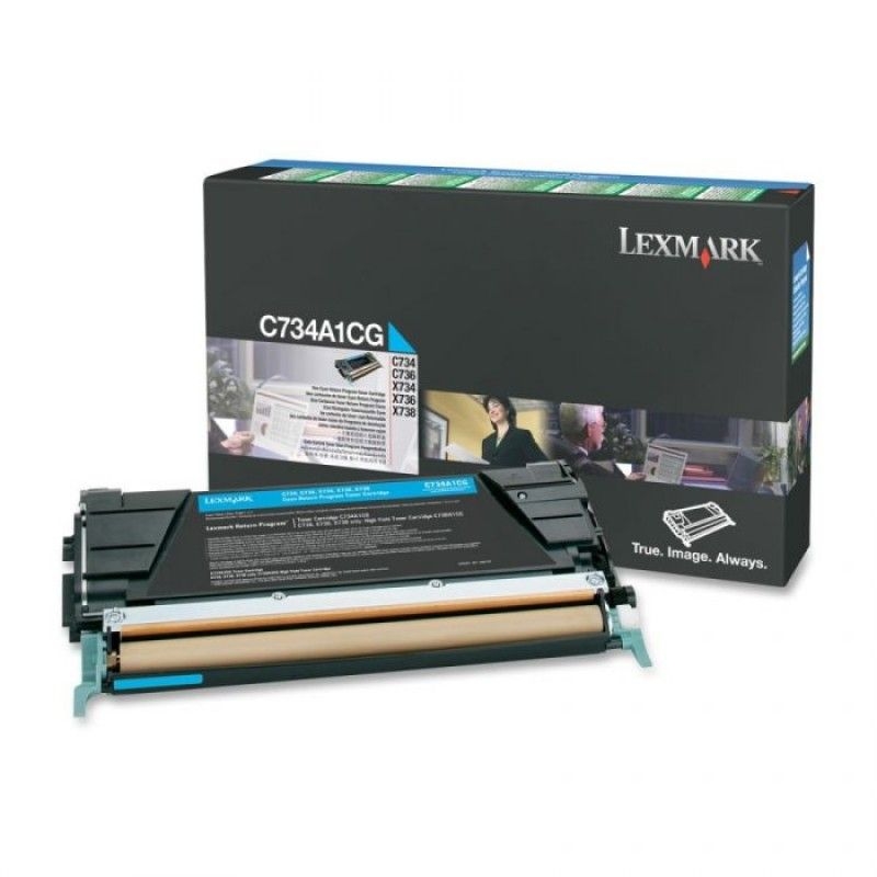 Lexmark C734, C736, X734, X736, X738 Cyan Return Programme Toner Cartridge (6K)