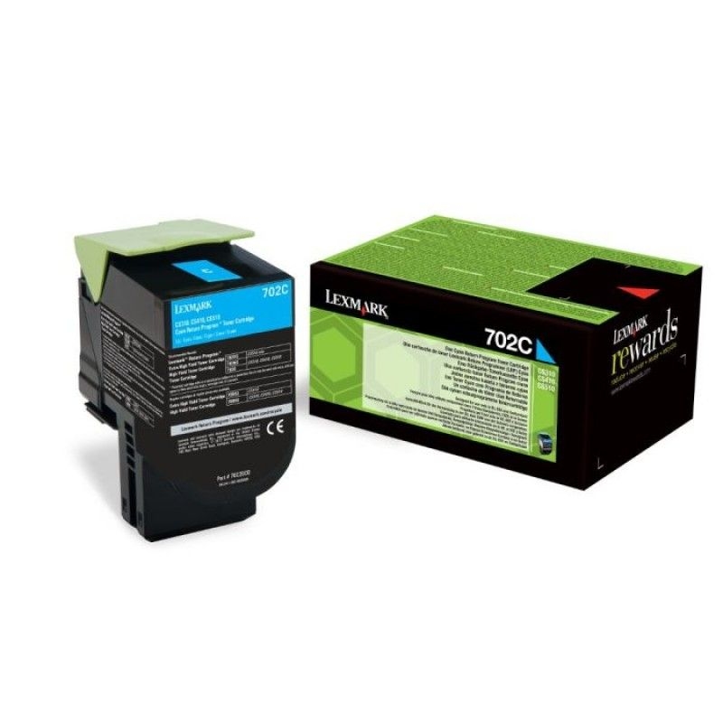 Lexmark 702C Cyan Return Program Toner Cartridge