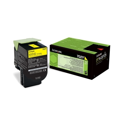 Lexmark 702Y Yellow Return Program Toner Cartridge