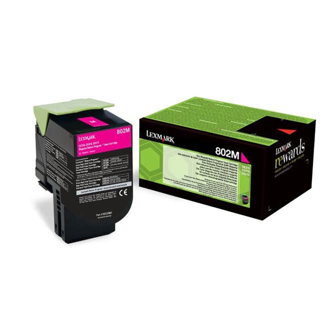 Lexmark 802M Magenta Return Program Toner Cartridge