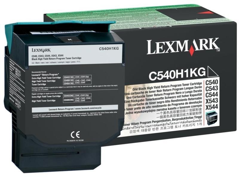 Lexmark C54x, X54x Black High Yield Return Programme Toner Cartridge (2.5K)