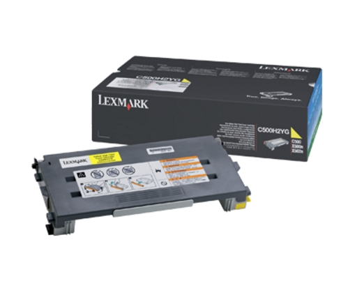 Lexmark C500, X500, X502 Yellow High Yield Toner Cartridge (3K)
