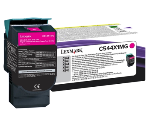 Lexmark C544, X544 Magenta Extra High Yield Return Programme Toner Cartridge (4K)