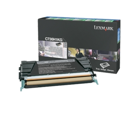Lexmark C736, X736, X738 Black High Yield Return Program Toner Cartridge